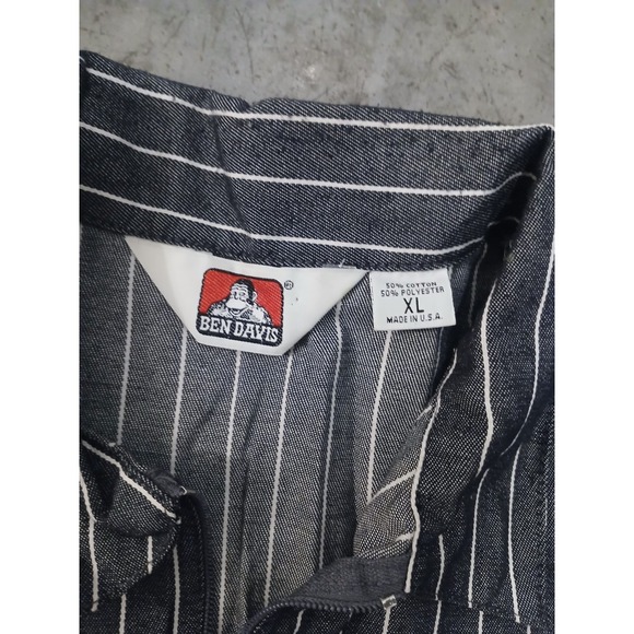 Ben Davis Men's Short Sleeve Color Striped 1/2 Zip Shirt - Picture 3 of 5